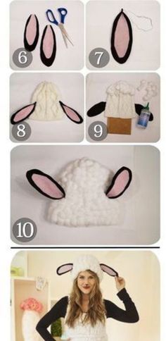 the instructions to make an easter bunny costume