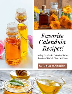 the cover of favorite caledala recipes featuring honey, tea and other foodstuffs