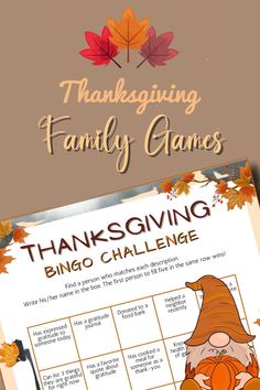 the thanksgiving family game is shown in this image