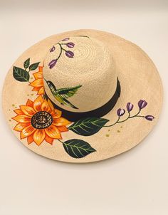 Artisan Woven Straw Hat For Spring, Artisan Straw Hat With Curved Brim For Spring, Artisan Toquilla Straw Hat For Spring, Natural Artisan Straw Hat For Spring, Artisan Fedora For Spring Vacation, Artisan Woven Panama Hat For Spring, Handwoven Artisan Hat For Spring, Whimsical Handmade Wide Brim Sun Hat, Artisan Straw Hat With Curved Brim For Summer