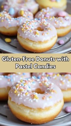 glazed donuts with pastel sprinkles on them