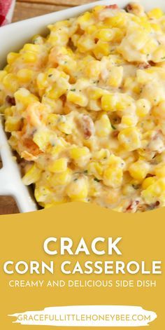 Corn Bacon Casserole, Thanksgiving Sides Corn Casserole, Side Dishes For Friendsgiving, Easy Side For Thanksgiving, Christmas Supper Side Dishes, Good Side Dishes For Pasta, Thanks Giving Casseroles, Easy Sides Thanksgiving, Baked Corn Recipes Oven