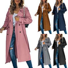 Find ideas๏ฟฝand inspiration for Women's Trench Jackets Double-breasted Windbreaker Long Dust Coats Fall Winter, Fashion women's Coats Jackets Trenchcoat Style, Feeling Well, Trench Coat Style, Female Style, Duster Jacket, Long Trench, Long Trench Coat, Coat Winter, Belted Trench Coat