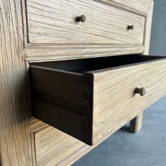 a close up of a drawer on a dresser