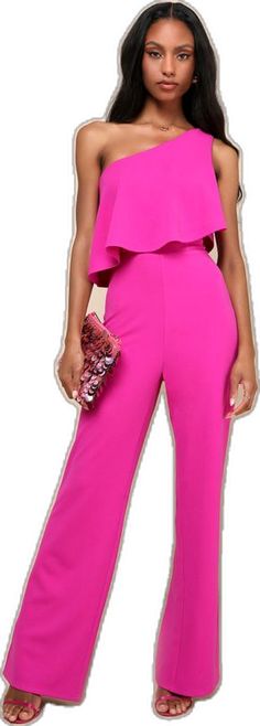 One Shoulder Jumpsuit, Lulu Fashion, Adhesive Bra, Wide Pants, Strapless Bra, Wide Leg Jumpsuit, Bodice, Full Length, One Shoulder