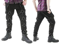 Excited to share the latest addition to my #etsy shop: Men Studded Pants, Leather Cowboy Hats, Health Goth, Black Watch Tartan, Gothic Steampunk