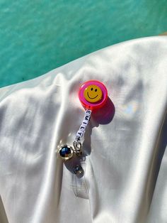 Choose your color smiley face badge reel with a disco and personalized name up to 6 characters. Nursing Badge Accessories, Peds Badge Reel, Beaded Smiley Face, Rad Tech Student, Nursing School Inspiration, Teacher Custom, Cna Nurse, 6 Characters, Cute Badge Reel