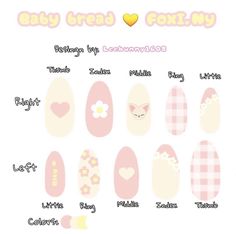 Skzoo Nail Art, Straykids Nails Designs, Bread Nails, Skz Nails Idea, Straykids Nails, Skz Nail, Uñas Skz, Nail Art Kpop, Stray Kids Nails