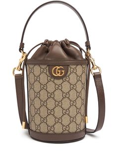 Gucci Bucket Shoulder Bag With Dust Bag, Gucci Luxury Bucket Bag With Removable Pouch, Gucci Vintage Bucket Bag, Chic Gucci Bucket Bag With Gold-tone Hardware, Gucci Bucket Bag, Gucci Bucket Bag With Gold-tone Hardware, Gucci Mini, Browning Logo, Leather Trims