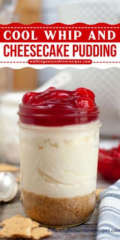 This Cool Whip and Cheesecake Pudding is a quick dessert that everyone will love. Perfect for labor day party food ideas. Made with buttery graham cracker crust and delicious no-bake cheesecake filling. Try this mouthwatering recipe this summer. Surely the best summer dessert that you will go back for more! No Bake Cheesecake Filling, Easy Cheesecake Recipes, Cheesecake Filling, Jello Recipes, Easy Cheesecake