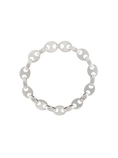 silver-tone metal chain-link design clasp fastening