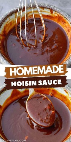 This recipe for homemade Hoisin sauce contains mainly pantry ingredients and is quick & easy to make in just a few simple steps. The fragrant, rich, sweet and salty sauce is low in fat, vegan, refined sugar-free, and can be made gluten-free. #hoisinsauce #chinesesauce #brownsauce #elasrecipes | elavegan.com Recipe Sauce, Bean Sauce, Soy Bean, Homemade Condiments, Black Bean Sauce