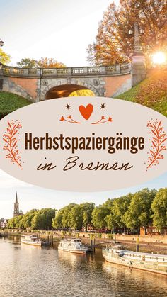 there is a sign that says herbst spaziergane in bremen