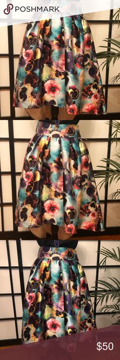 San Joy high low scuba skirt Brand new with tags San Joy green floral puffy/ribbon skirt Size M San Joy Skirts High Low Multicolor A-line Bottoms For Spring, Spring Multicolor A-line Bottoms, Multicolor Floral Print Party Bottoms, Floral Print Skirted Bottoms For Party, Party Skirted Bottoms With Floral Print, Floral Print Flared Skirt For Party, Floral Print Full Skirt For Party, High Waist Multicolor Party Skirt, Multicolor High Waist Skirt For Party