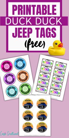 Free printable duck duck Jeep tags Duck Tags For Jeeps, You've Been Ducked Jeep Tags, How To Keep Ducks On Jeep Dash, Jeep Duck Tags Printable, Jeep Duck Tags, Ducking Jeep Ideas, Jeep Duck Holder Diy, Jeep Ducks On Dash Ideas, Duck Duck Jeep Tags Free Printable