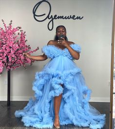 Baby Blue Tulle Dress, Fancy Robes, Iridescent Dress, Maternity Dresses For Photoshoot, Bridal Jumpsuit, African Fashion Women Clothing, Blue Tulle, Baby Shower Dresses, Pretty Prom Dresses