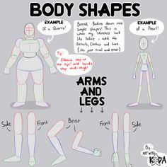 the body shapes are shown in different ways