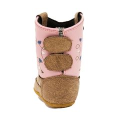 Allover manmade material; Soft comfort lining; Velcro closure; Cute embroidery; Rubber outsole Outdoor Boots With Soft Sole And Round Toe, Cute Boots With Soft Sole And Closed Toe, Old West Boots, West Boots, Toddler Boots, Pink Boots, Western Look, Cute Embroidery, Stylish Boots