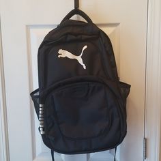 New Without Tags Black Puma Backpack School Backbag, Puma Backpack, Puma Kids, White Backpack, Puma Sport, Red Backpack, Grey Backpacks, Unisex Backpack, Tan Shoes