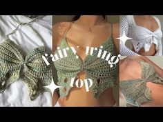 Crochet Fairy Wing Top Tutorial - YouTube Crochet Fairy Top, Crochet Fairy Wings, Knitting Wallpaper, Fairy Crochet Pattern, Crochet Diys, Jennifer Ellison, Fairy Crochet, Light Clothes