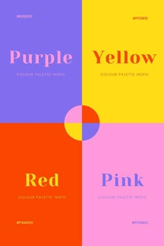 four different colors are shown in the same pattern