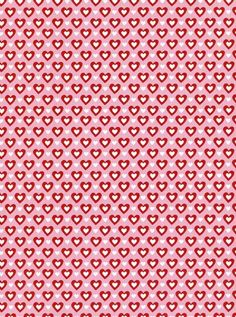 a red and white background with hearts in the shape of heart shapes on top of each other