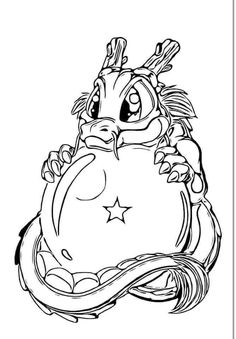 a black and white drawing of a cartoon character