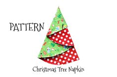 a christmas tree made out of fabric with the words pattern on it and an image of a