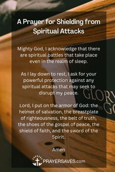 a prayer for shielding from spiritual attacks