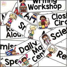 a group of children's worksheets with the words writing workshop on them