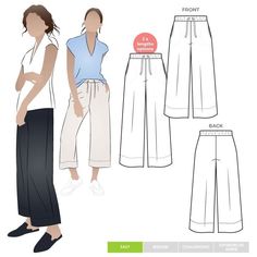 a woman's pants and top sewing pattern