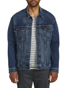 The original jean jacket since 1967. Levi’s Colusa iconic trucker is fit for anything and made to go the distance. Inspired by over-the-road haulers, this multi-functional, stretch denim jacket is ready for your next trip down the blue highways. 99% cotton/1% elastaneShirt collarButton frontFlap chest, side welt pocketsAdjustable-button tabs at waistMachine wash; imported Machine wash; imported Levi's Medium Wash Denim Jacket For Streetwear, Levi's Relaxed Fit Medium Wash Denim Jacket, Levi's Classic Denim Jacket For Streetwear, Levi's Medium Wash Cotton Denim Jacket, Fall Americana Style Denim Jacket, Fall Americana Denim Jacket, Go The Distance, Denim Trucker Jacket, Trucker Jacket