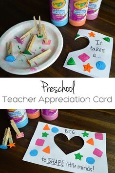 this is an image of a teacher appreciation card with popsicle sticks and glue on it