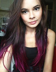 Dark Hair Dye, Dipped Hair, Dyed Tips, Tie Dye Hair, Dyed Hair Pastel, Dyed Hair Purple, Dip Dye Hair, Long Dark Hair, Hair Color Pink