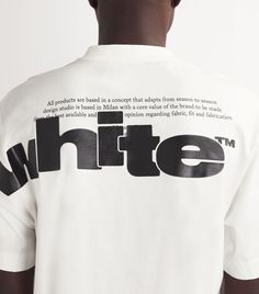 Find OFF-WHITE Cotton Shared Logo T-shirt on Editorialist. Off-White has always maintained a sense of pride in its every collection, especially those that strengthen the legacy of the late Virgil Abloh. This T-shirt certainly does the designer proud, updating its logo with a bold typeset style that curves around the shoulder to reveal script that hails the Houses use of the best and most exclusive fabrics. Virgil Abloh Style, Share Logo, Minimal Shirt Design, Clothing Logo Design, Off White Tees, Bold Logo Design, Free T Shirt Design, Clothing Brand Logos, Off-white Logo