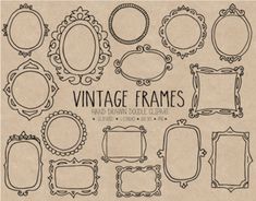 an old fashioned set of vintage frames