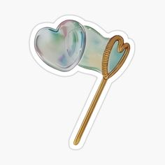 a heart shaped lollipop sticker on a white background