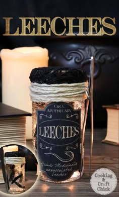 the cover of lerches magazine features an image of a candle and some books