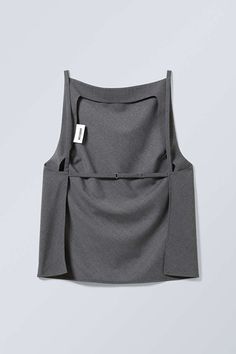 Fleur Suiting Open Back Top - Grey - Weekday WW Open Back Top, Tops Online, Colour Palettes, Outfits Casuales, Women's Tops