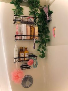 a bath tub filled with lots of different items