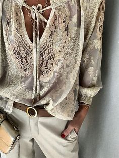 Boho Long Sleeve Shirt, Winter Blouses, Comfortable Blouses, Boho Mode, Plus Size Boho, Bohemian Mode, Mode Boho, Moda Boho, Modieuze Outfits