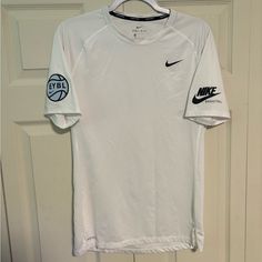 Brand New Never Worn Very Rare Player Exclusive Nike Fitted Sports Shirt, Nike Fitted Shirt For Sports, Fitted Nike Sports Shirt, Fitted Nike Shirt For Sports, Nike Sporty Moisture-wicking Shirt, Nike White Sports Shirt, Nike White Short Sleeve Activewear, Sporty White Workout Shirt, Shirts Nike