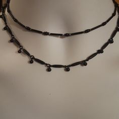 By Express Black Metal Necklace Choker Please Refer To Pictures I Recommend If You Have A Big Neck These Are Not For You Unless You Buy An Extra Extender Then What It Has These Are A Nice Piece Myself I Open It Up To Make It Longer Looking Without Putting The Clasp On And Made It Look More Of A 1 Strand Instead Of Two Strand On The Neck For A Long Effect The Last Two Pictures Will Give You An Idea Black Metal Necklaces With Lobster Clasp, Black Metal Necklaces, Black Choker With Lobster Clasp, Black Party Necklaces With Lobster Clasp, Black Metal Choker, Black Metal Necklace, Metal Choker Necklace, Accessory Inspo, Metal Choker