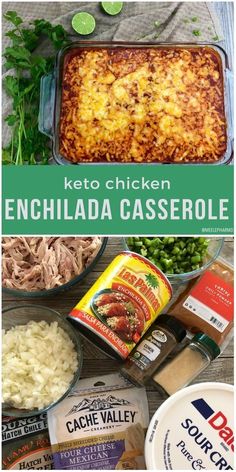 keto chicken enchilada casserole is an easy and delicious dinner