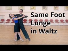 a man and woman dancing in an empty room with the words same foot lounge in walz