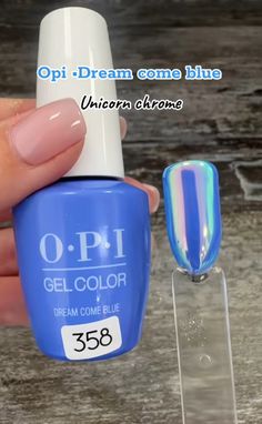 #O•P•I #gelpolish #unicorn #chrome #blue #nails #nailsofinstagram Unicorn Chrome Nails, Chrome Blue Nails, Unicorn Chrome, Cutest Nails, Dnd Nail Polish, Nail Bling, Nail Appointment, Nail Art Stripes, Teal Nails