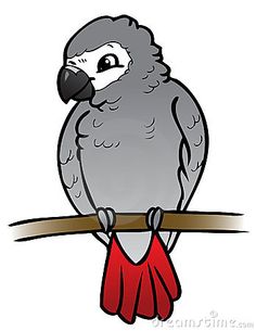 a gray bird sitting on top of a branch with a red scarf around it's neck