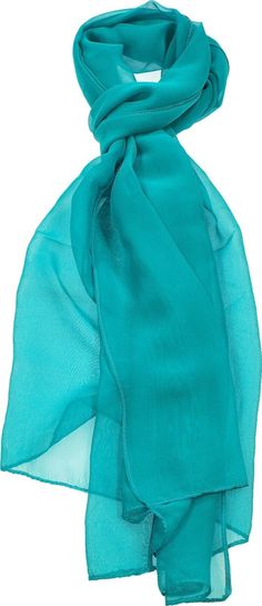 Neck Tie Women, Silk Veil, Teal Scarf, Teal Fashion, Warm Palette, Scarf Silk, Chiffon Scarf, Light Teal, Teal Colors