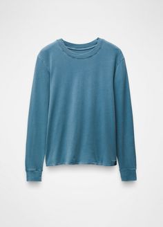 This Soft Long Sleeve T-shirt Is An Elevated Staple Made From 100% Regenerative Organic Certified Cotton. Comfortable Acid Wash Top For Loungewear, Acid Wash Relaxed Fit Top For Loungewear, Relaxed Soft-washed Acid Wash Top, Relaxed Washed Tops For Fall, Relaxed Acid Wash Soft-washed Top, Washed Long Sleeve Relaxed Fit T-shirt, Casual Long Sleeve Washed T-shirt, Comfortable Acid Wash Crew Neck Top, Basic Washed Organic Cotton Tops