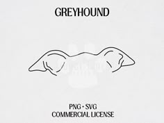 the greyhound logo is shown in black and white, with an image of a dog